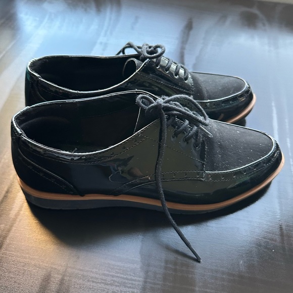 NEXT Forever Comfort Black Brogue Detail Chunky Sole Lace Up Loafer Shoes Size 5 - Picture 8 of 12